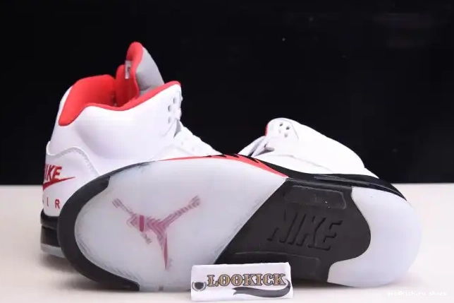 Rep Retro Jordan 5 (2020) DA1911-102 Red Silver Air Fire Tongue 0615